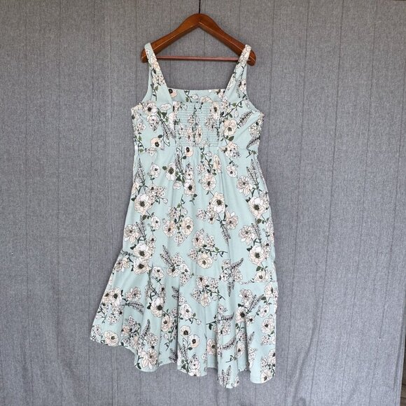 Anthropologie The Ariana Square-Neck Asymmetrical Ruffle-Hem Dress Plus Size 3X - Picture 6 of 17